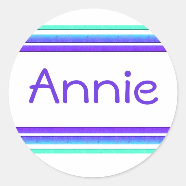 colourful stripes name tag (Front)