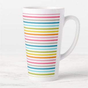 Colourful Stripes Pattern-93861 Latte Mug