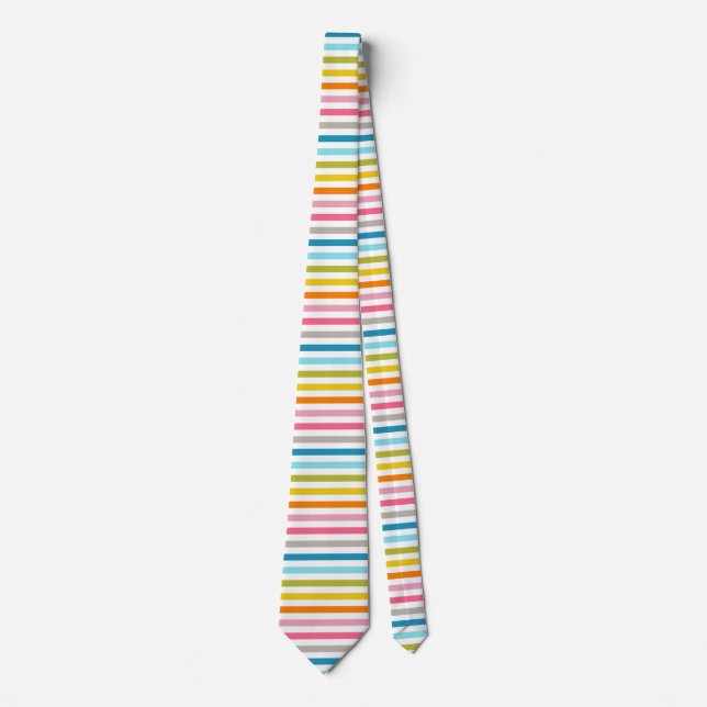 Colourful Stripes Pattern-93861  Tie (Front)