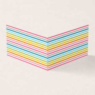 Colourful Stripes Pattern Business Card
