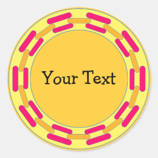 Colourful Stripes Pattern Classic Round Sticker