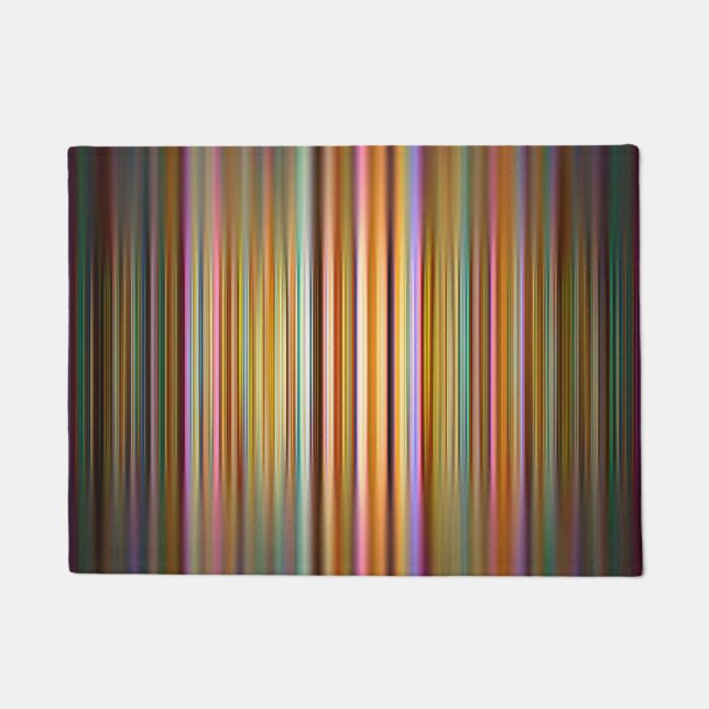 Colourful stripes pattern doormat (Front)