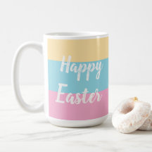 Colourful Stripes Pattern Happy Easter Flat Card