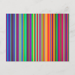 Colourful stripes pattern illustration postcard