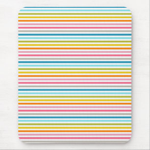 Colourful Stripes Pattern Mouse Mat
