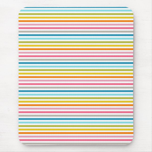 Colourful Stripes Pattern Mouse Mat (Front)