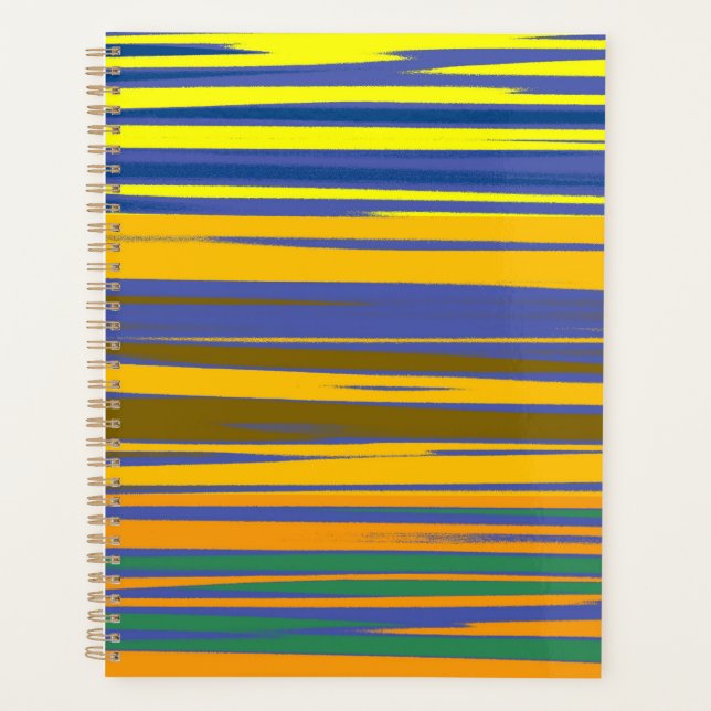 Colourful Stripes Pattern Planner (Front)