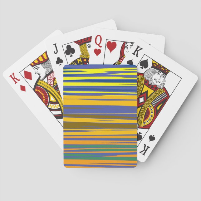 Colourful Stripes Pattern Playing Cards (Back)