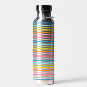 Colourful Stripes Pattern Water Bottle