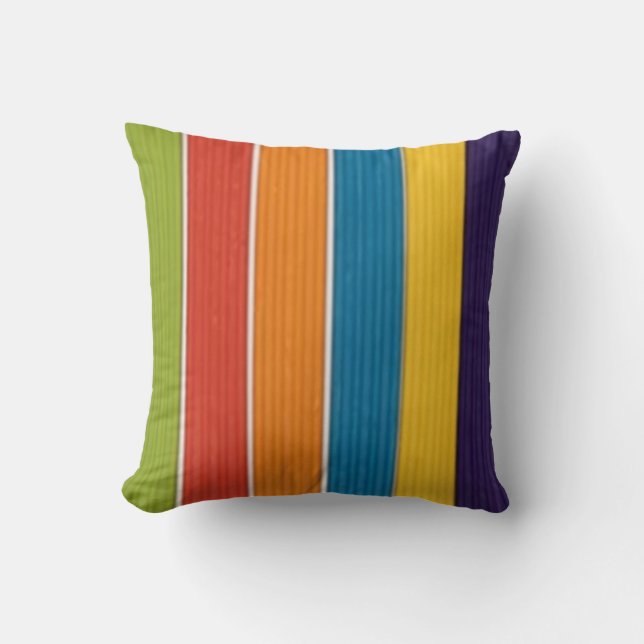 Colourful Stripes Pillow (Front)