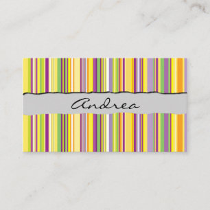 Colourful Stripes, Rainbow Stripes, Striped Patter Business Card