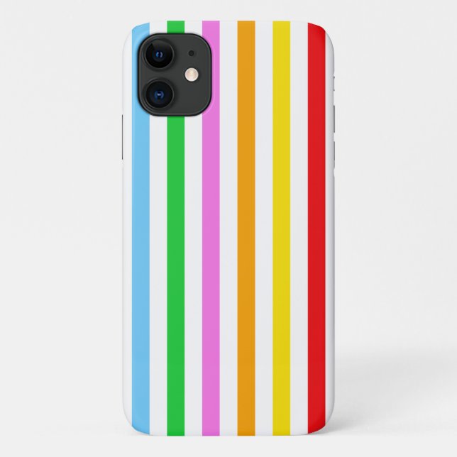 Colourful Stripes, Rainbow Stripes, Striped Patter Case-Mate iPhone Case (Back)