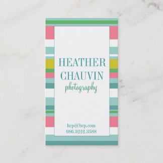 Colourful Stripes simple business card