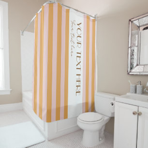 Colourful Stripes Stylish Chic yellow Personalised Shower Curtain
