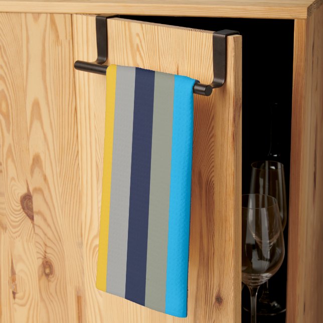 Colourful Stripes  Tea Towel (Thirds Fold)