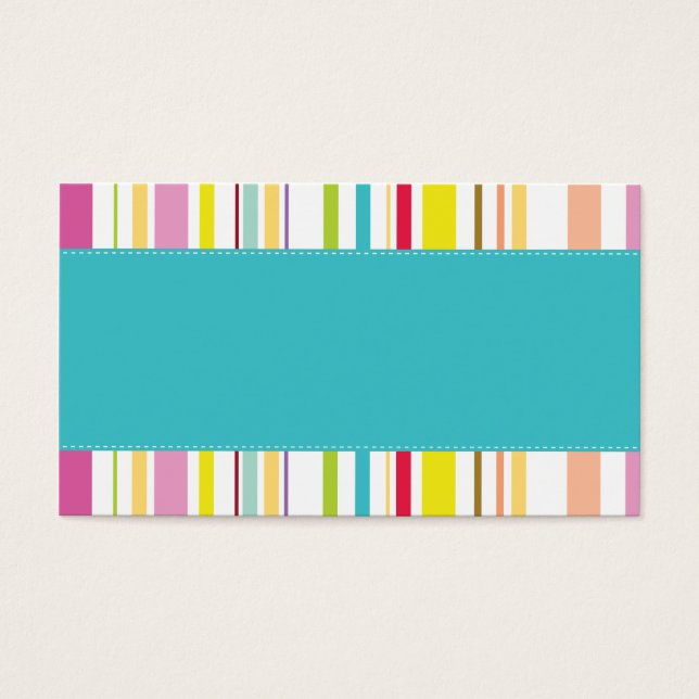 Colourful Stripes, Teal (Front)