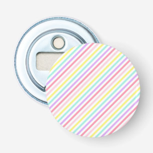 Colourful Stripes Unicorn Rainbow Pastel Colours Bottle Opener