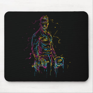 Colourful Strongman Bodybuilding Gym Weightlifting Mouse Mat