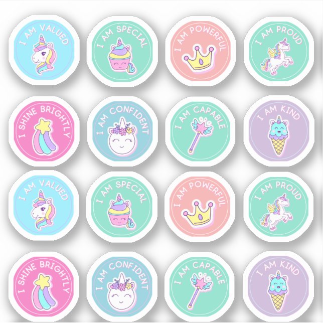 Colourful Student Affirmation Stickers (Front)
