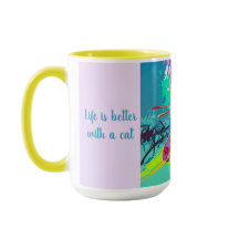 Colourful Stylised Abstract Pop Art Cat Customise 
