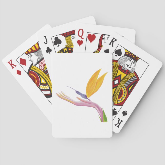 Colourful Stylised Bird of Paradise Playing Cards (Back)