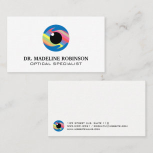 Colourful Stylised Eye Logo   Optometrist Appointment Card