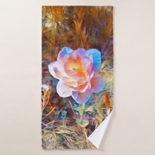 Colourful Stylised Flower Bath Towel Set
