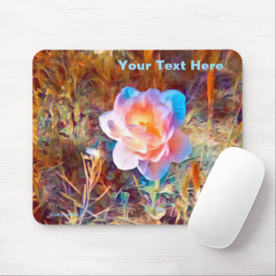 Colourful Stylised Flower Mouse Mat