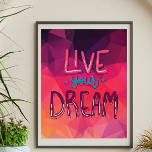 Colourful Stylish Abstract Art Modern Quote Poster
