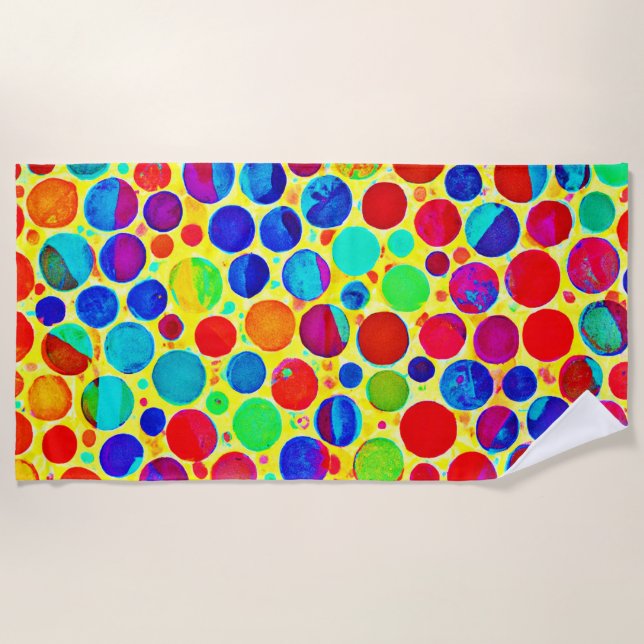 Colourful Stylish and Chic Pattern Beach Towel (Front)