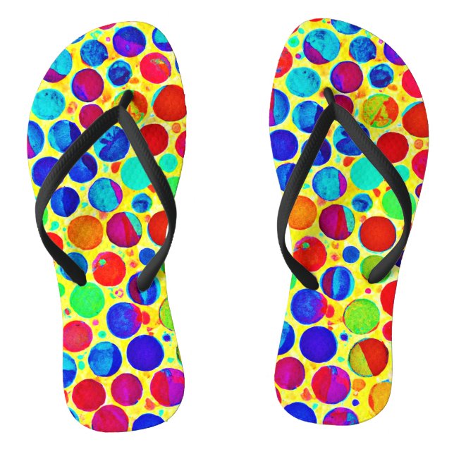 Colourful Stylish and Chic Pattern Flip Flops (Footbed)