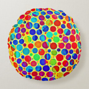Colourful Stylish and Chic Pattern Round Cushion