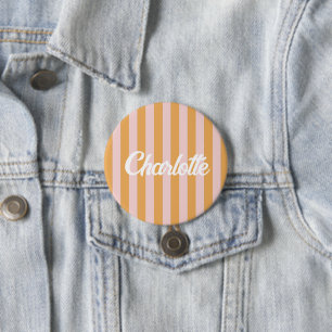 Colourful Stylish Bright Colour Minimalist Stripes 7.5 Cm Round Badge