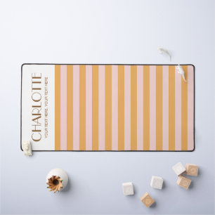 Colourful Stylish Bright Colour Minimalist Stripes Desk Mat