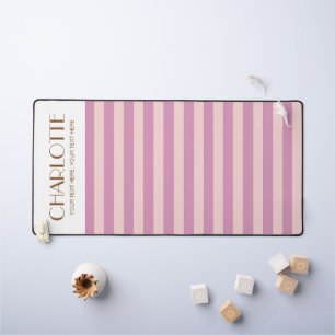 Colourful Stylish Bright Colour Minimalist Stripes Desk Mat