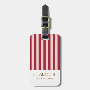 Colourful Stylish Bright Colour Minimalist Stripes Luggage Tag