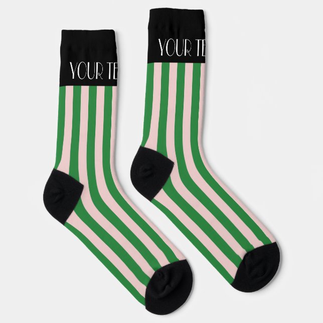 Colourful Stylish Bright Colour Minimalist Stripes Socks (Right)