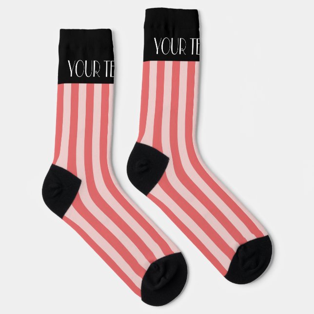 Colourful Stylish Bright Colour Minimalist Stripes Socks (Right)