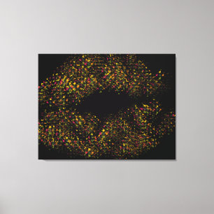 Colourful Stylish Lips Canvas Print