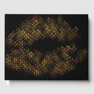 Colourful Stylish Lips Guest Book