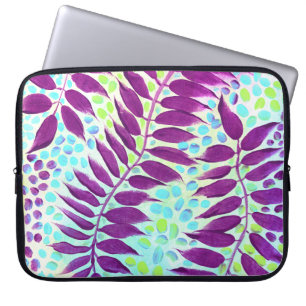 Colourful Stylish Modern Greenery Laptop Sleeve