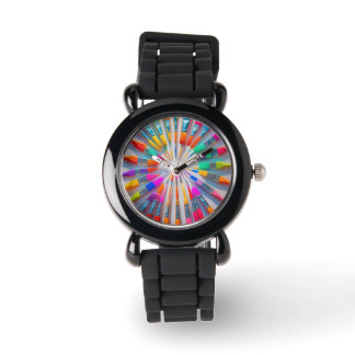 Colourful Stylish Wristwatch with Silicone Strap
