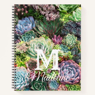 Colourful Succulent Garden Notebook
