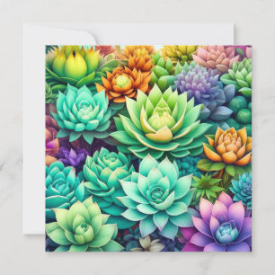 Colourful Succulents Collage