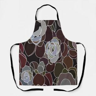 Colourful Succulents Floral Apron