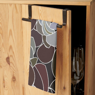 Colourful Succulents Floral  Tea Towel