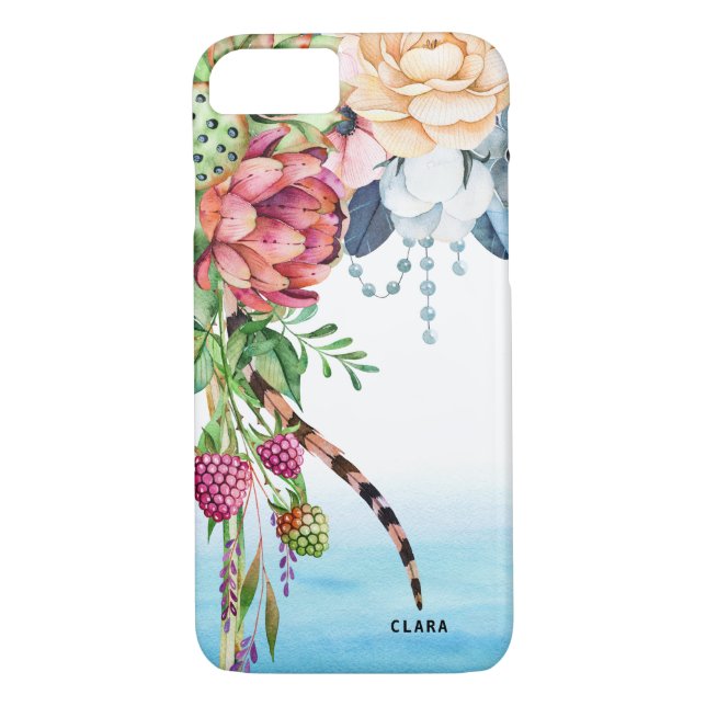 Colourful Succulents & Flowers Composition Case-Mate iPhone Case (Back)