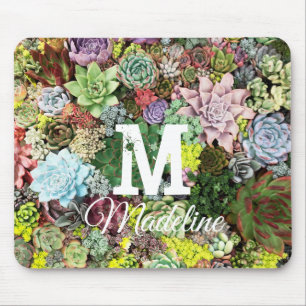 Colourful Succulents Mouse Mat