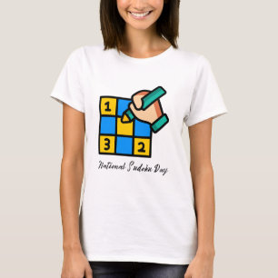 Colourful Sudoku Puzzle Illustration T Shirt 