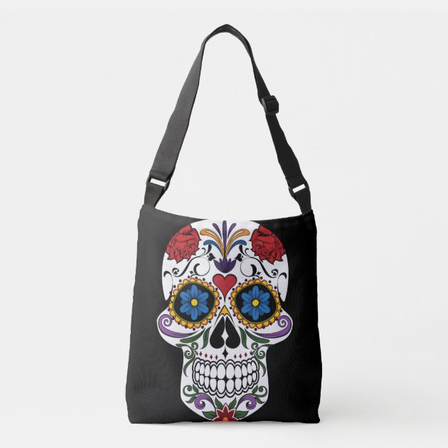 sugar skull crossbody bag